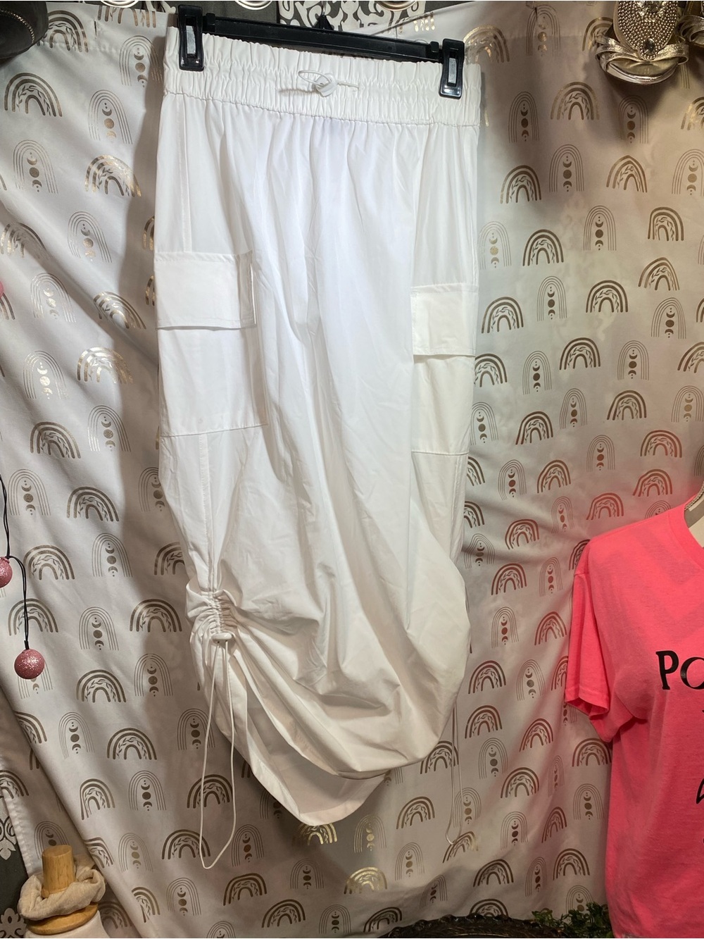 Classic White Maxi Skirt with Drawstring Detail